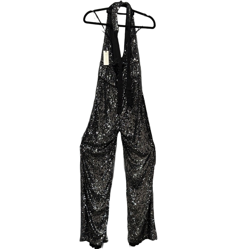 Maeve Glittering Black Sequin Jumpsuit XS263 - Picture 6 of 12